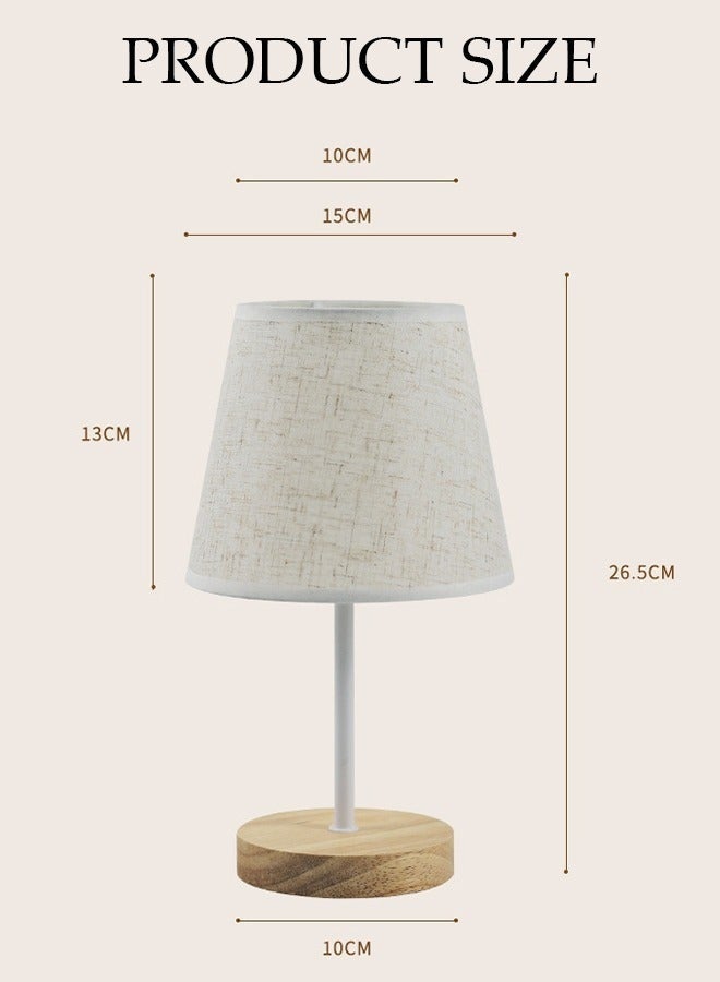 Arabest Remote Control Timed Dimming LED Light Source Bedroom Desk Lamp USB Bedside Wooden Lamp Night light, With Circular Fabric Lampshade, Suitable For Home Bedrooms, Living Rooms, Offices - Image 5